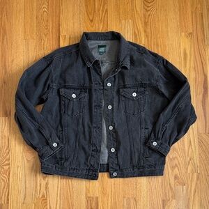 Wild Fable Oversized Black Denim Jacket